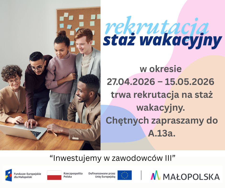 Rekrutacja na staż wakacyjny